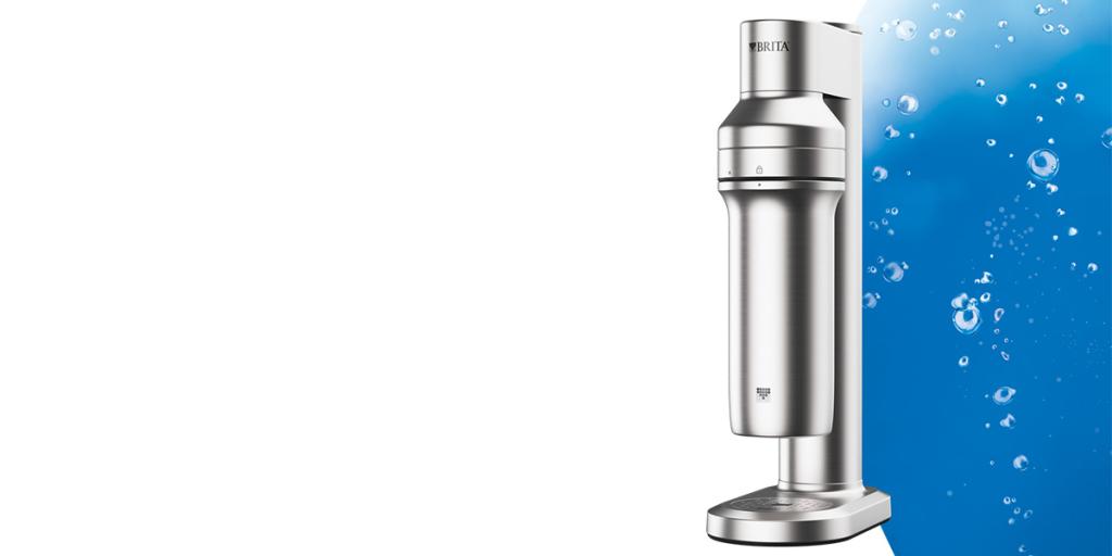 BRITA SodaTRIO RVS Grote Fles Wit Single Unit